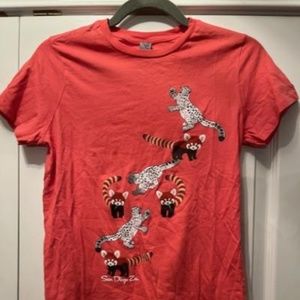 Cotton Heritage Brands Size- M Pinkish Burnt Red Color w/ Animal Prints